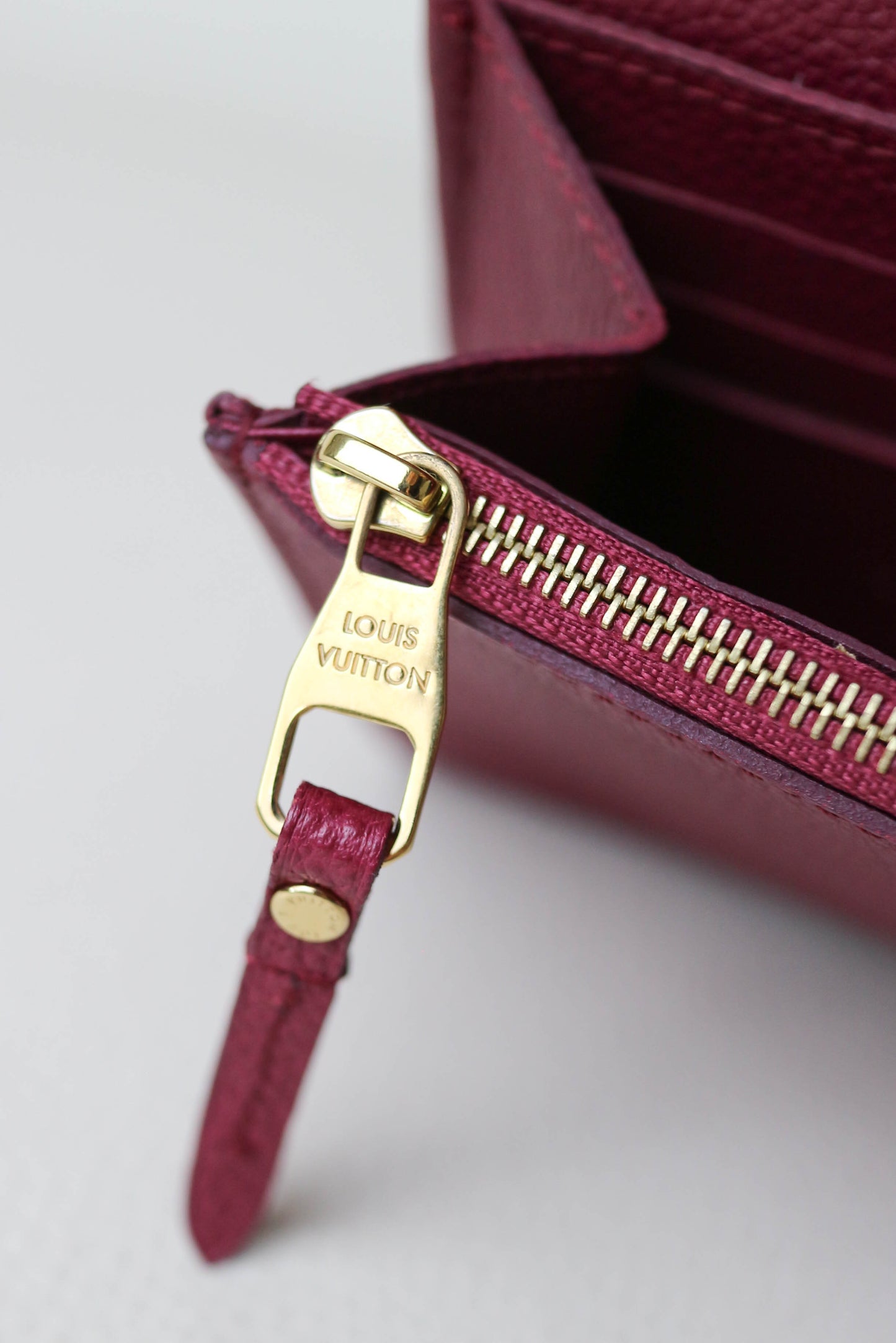 Louis Vuitton Empreinte Pochette Bag Burgundy