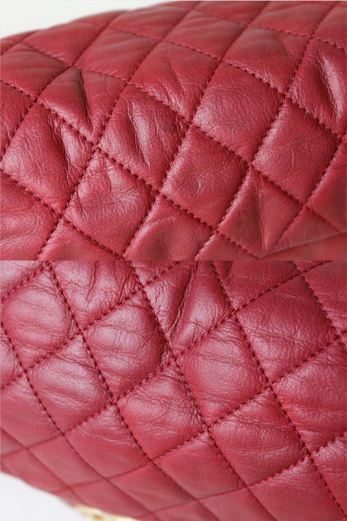 CHANEL Coco Pleats Jumbo Single Flap Bag Red