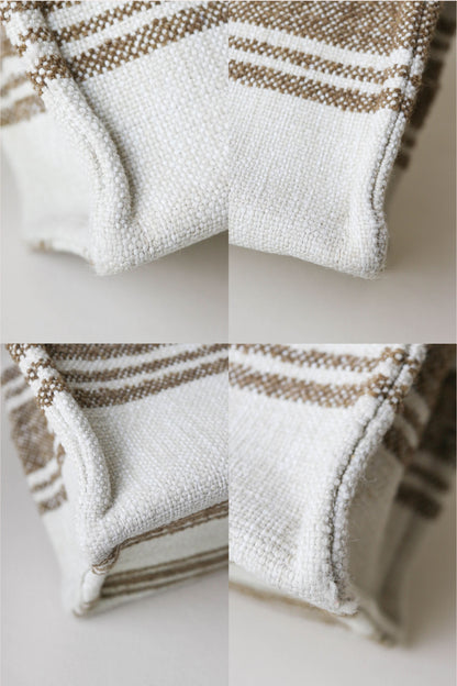 CELINE Logo Canvas Tote Bag Small Beige