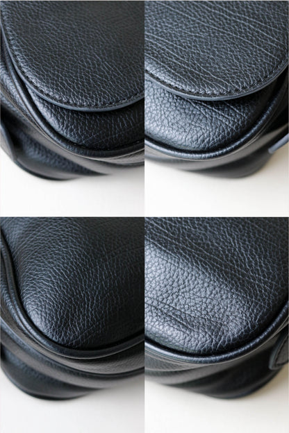 AMI Paris Paname Logo Shoulder Bag Black