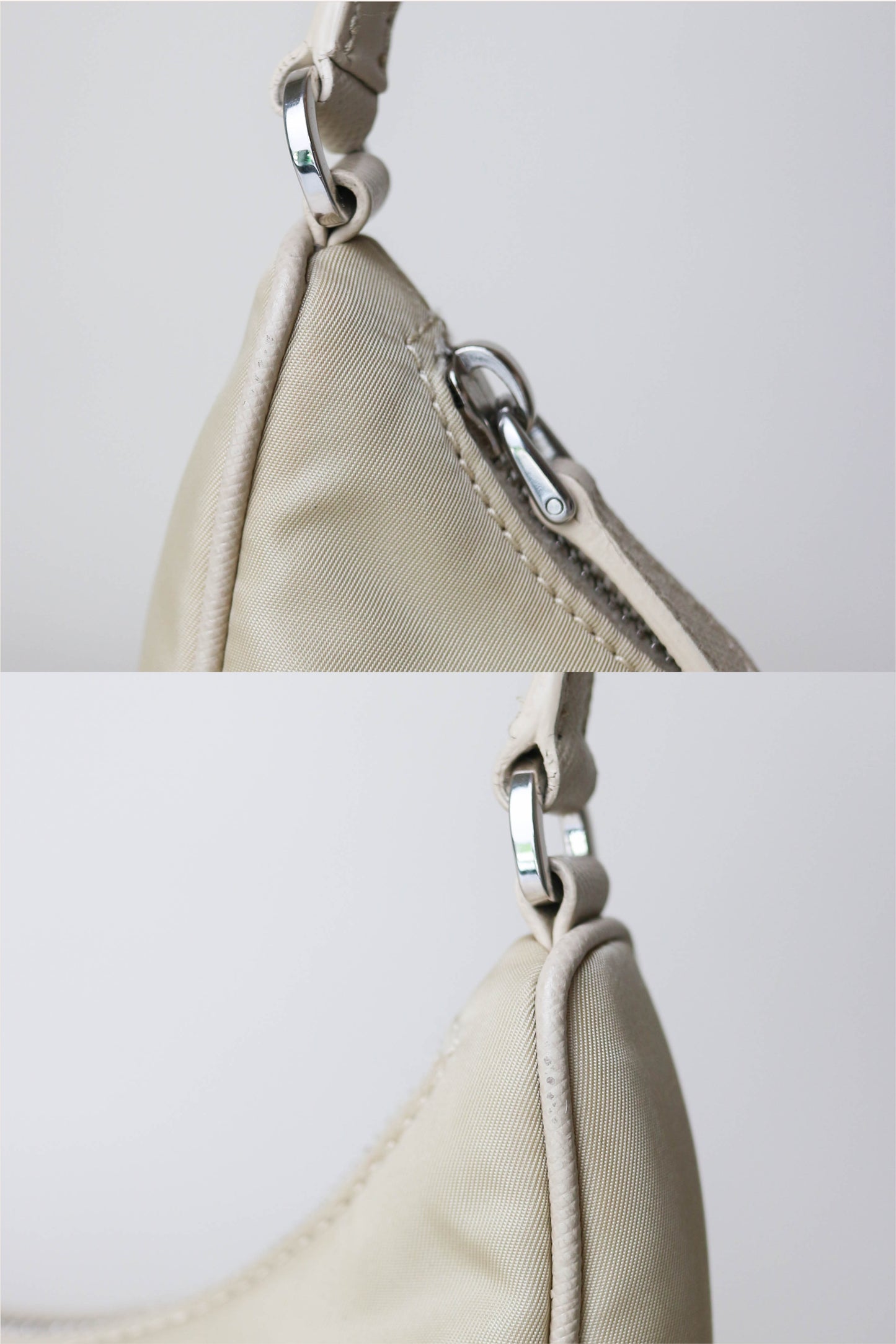 Prada Nylon Re-edition 2005 Handbag Beige