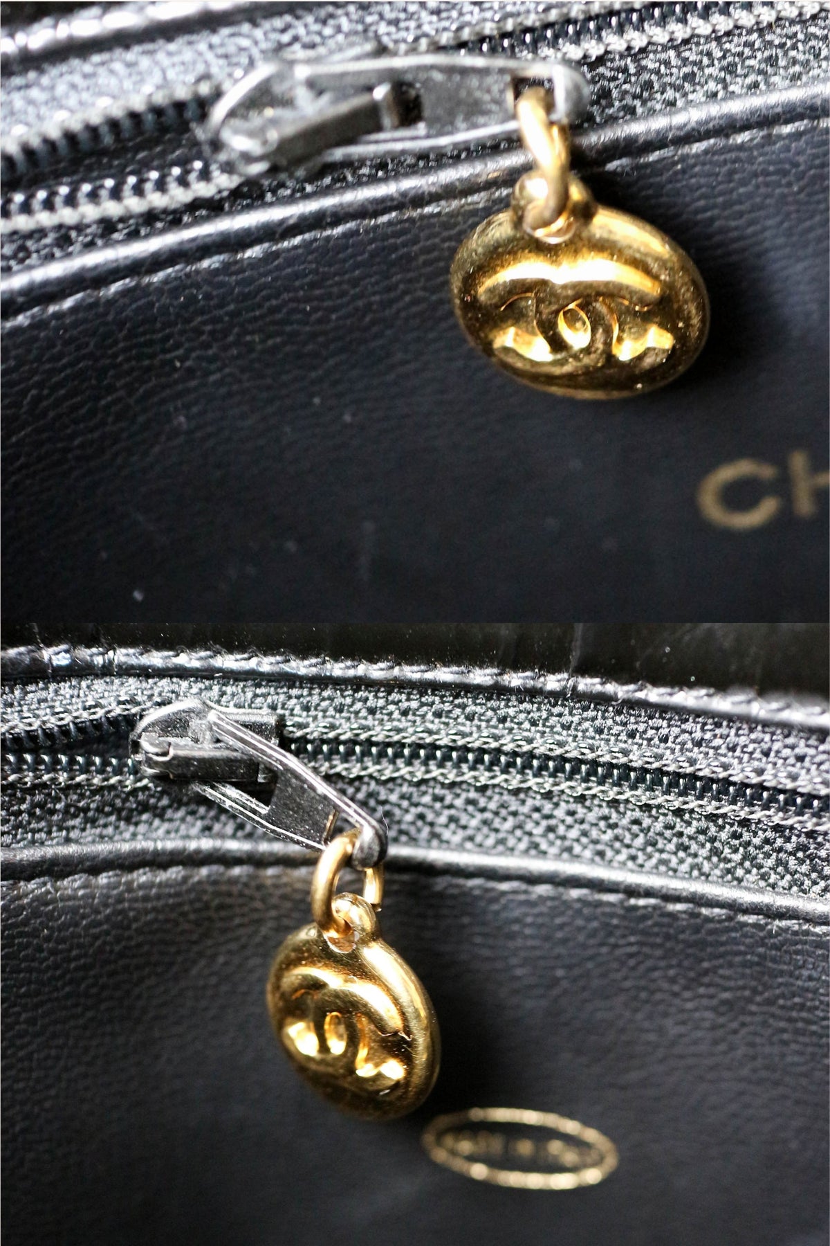 CHANEL Vintage CC Patent Leather Shoulder Bag