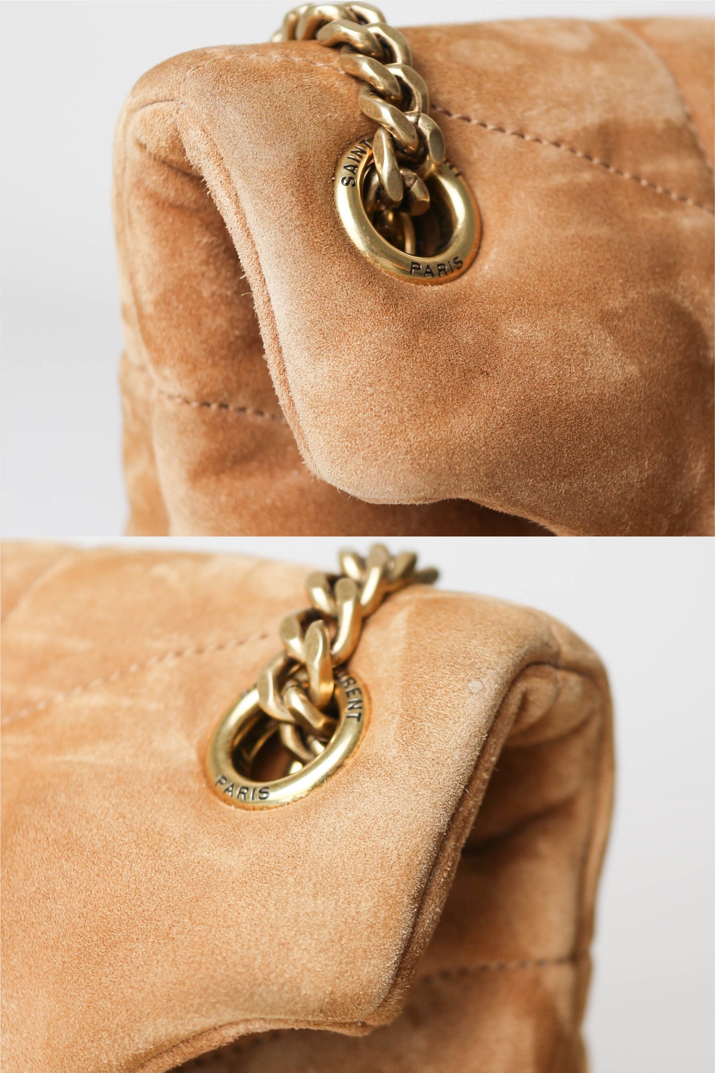 Saint Laurent Loulou Puffer Shoulder Bag Small Suede