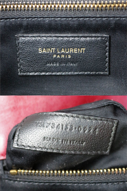 Saint Laurent Calypso Shoulder Bag Burgundy