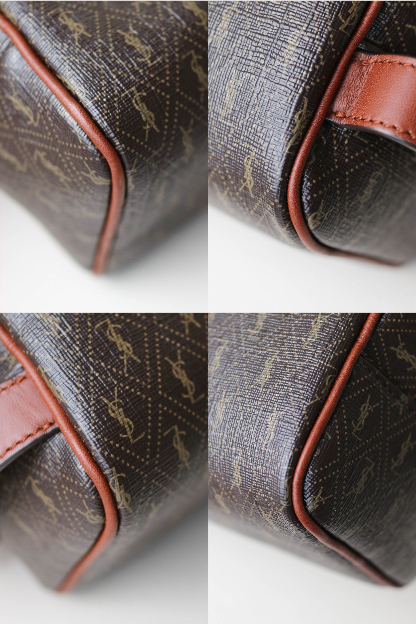 Saint Laurent Monogram Toiletry Pouch Brown
