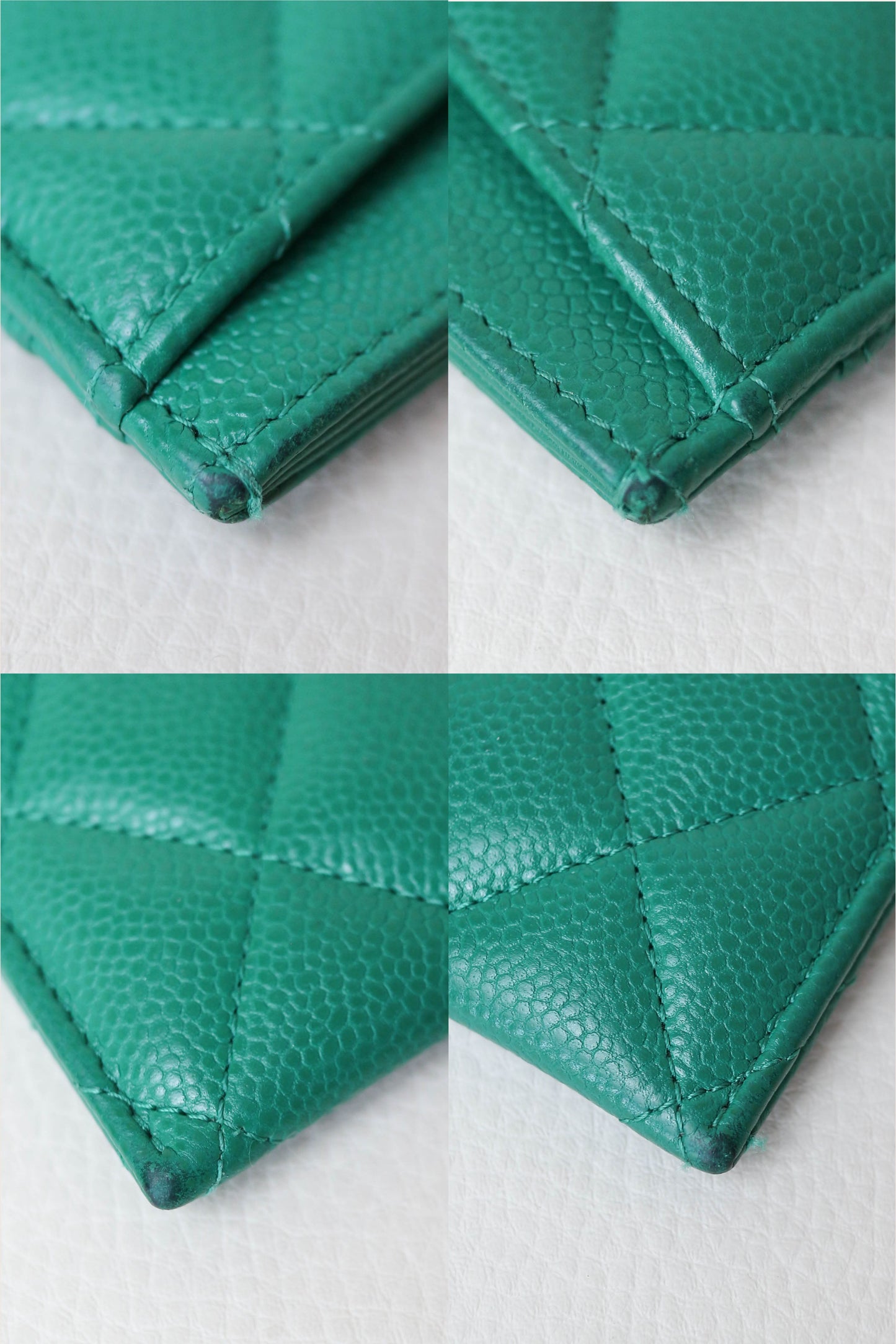 Chanel CC Card Holder Green