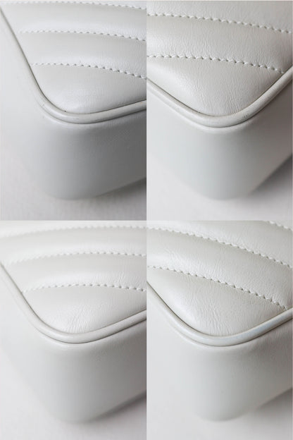 Saint Laurent Loulou Camera Bag White