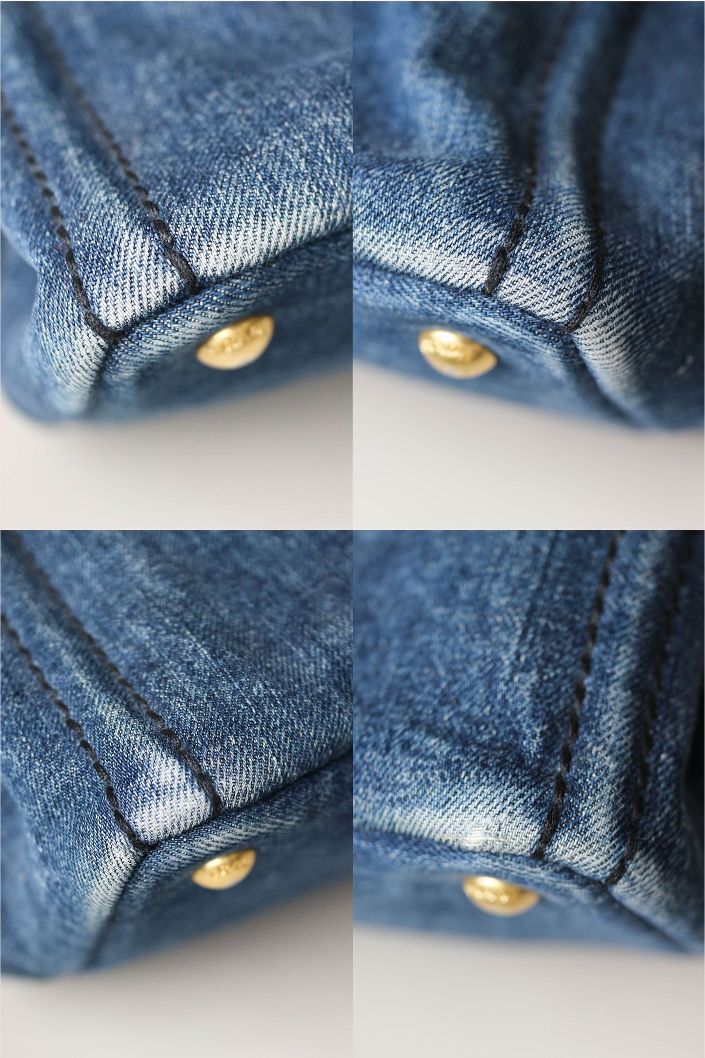 Prada Vintage Canapa Denim Tote Bag