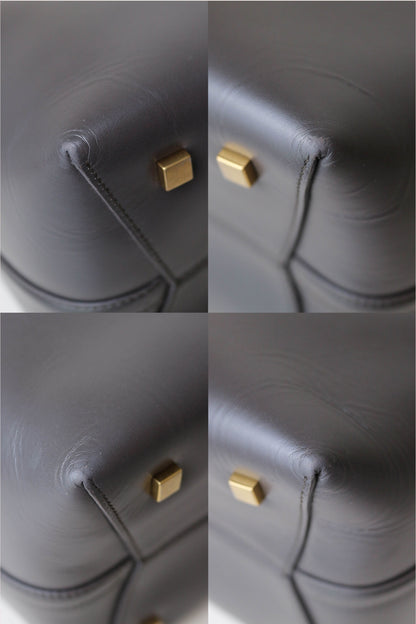 Saint Laurent Le 37 Logo Bucket Bag Grey