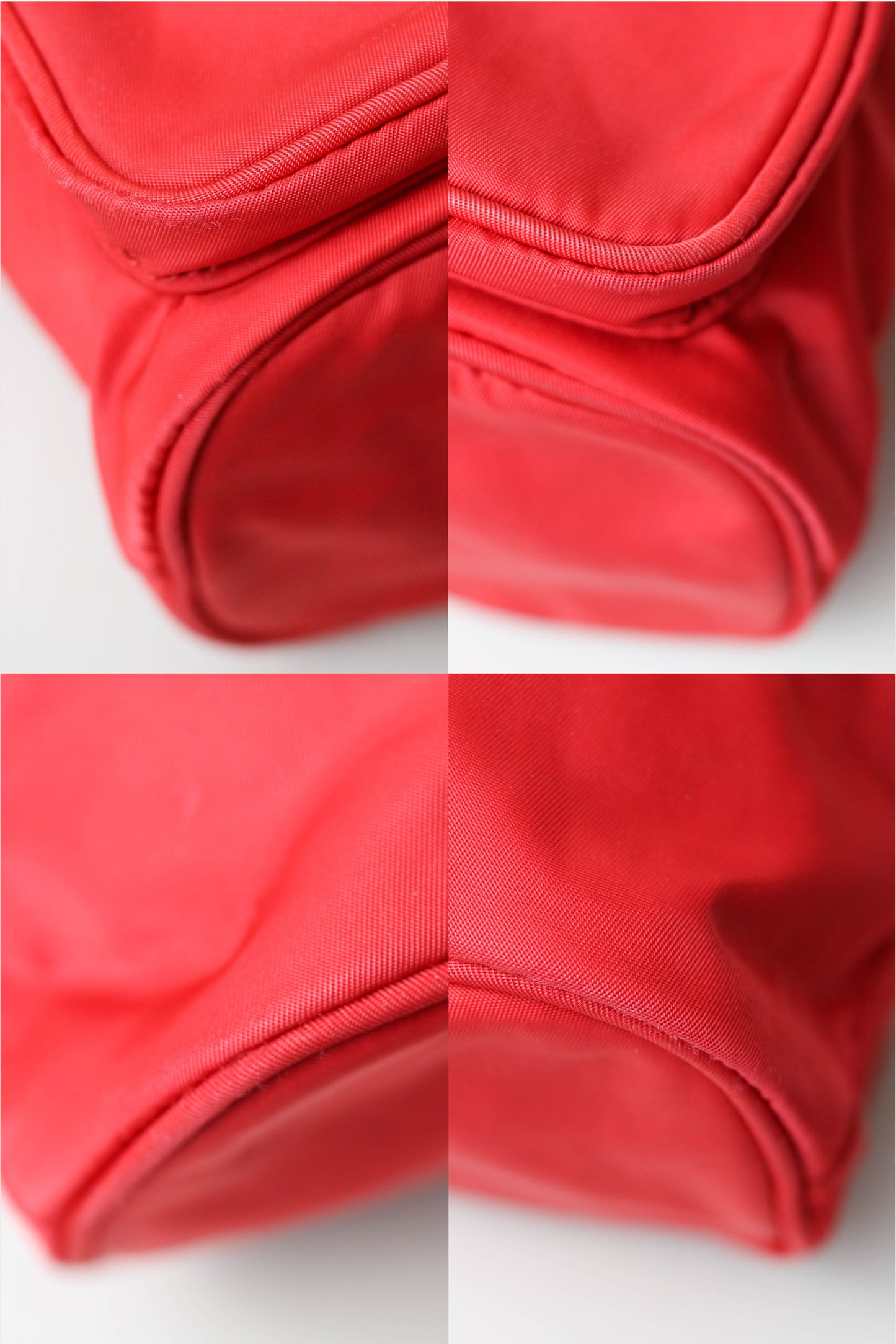 Prada Vintage Nylon Bucket Bag Red