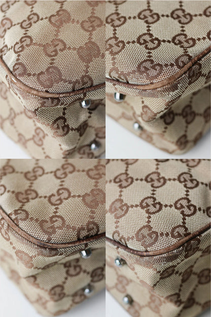 Gucci Vintage Canvas Tote Bag Brown
