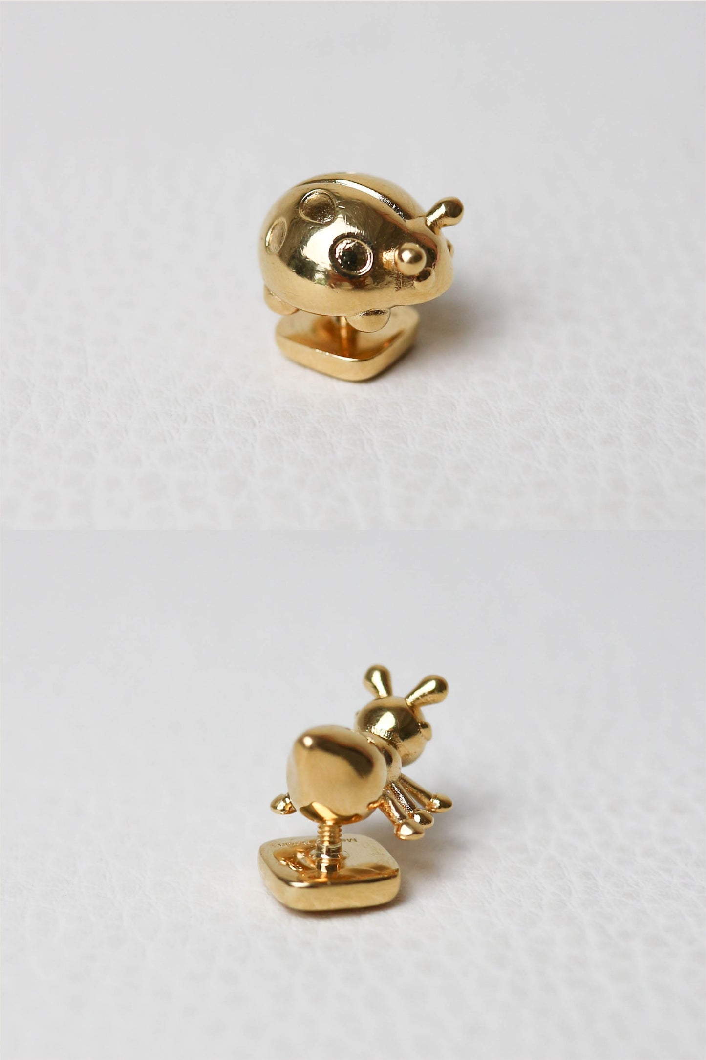LOEWE Animal Bag Charm Studs Gold