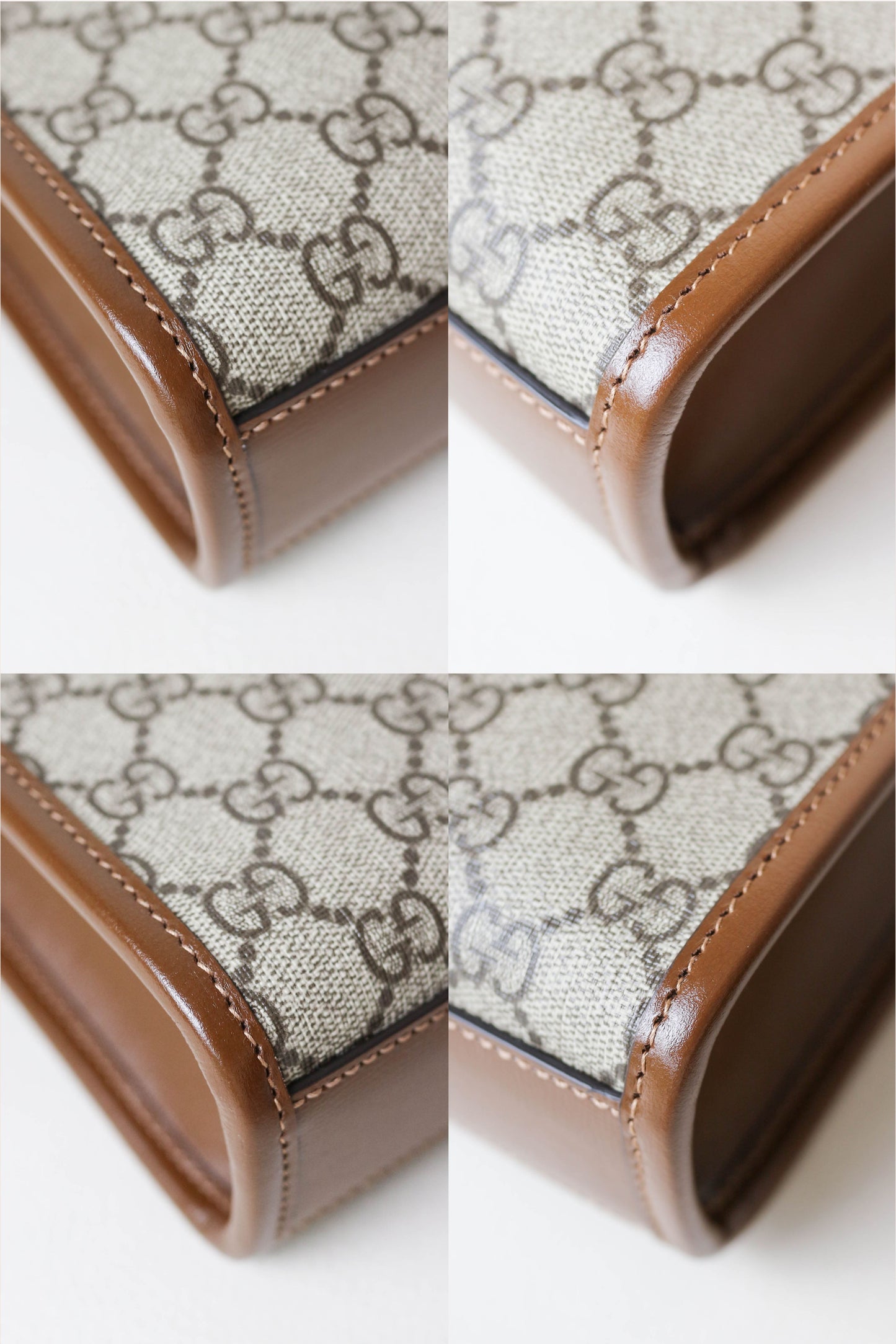Gucci Monogram Canvas Top Handle Mini Bag