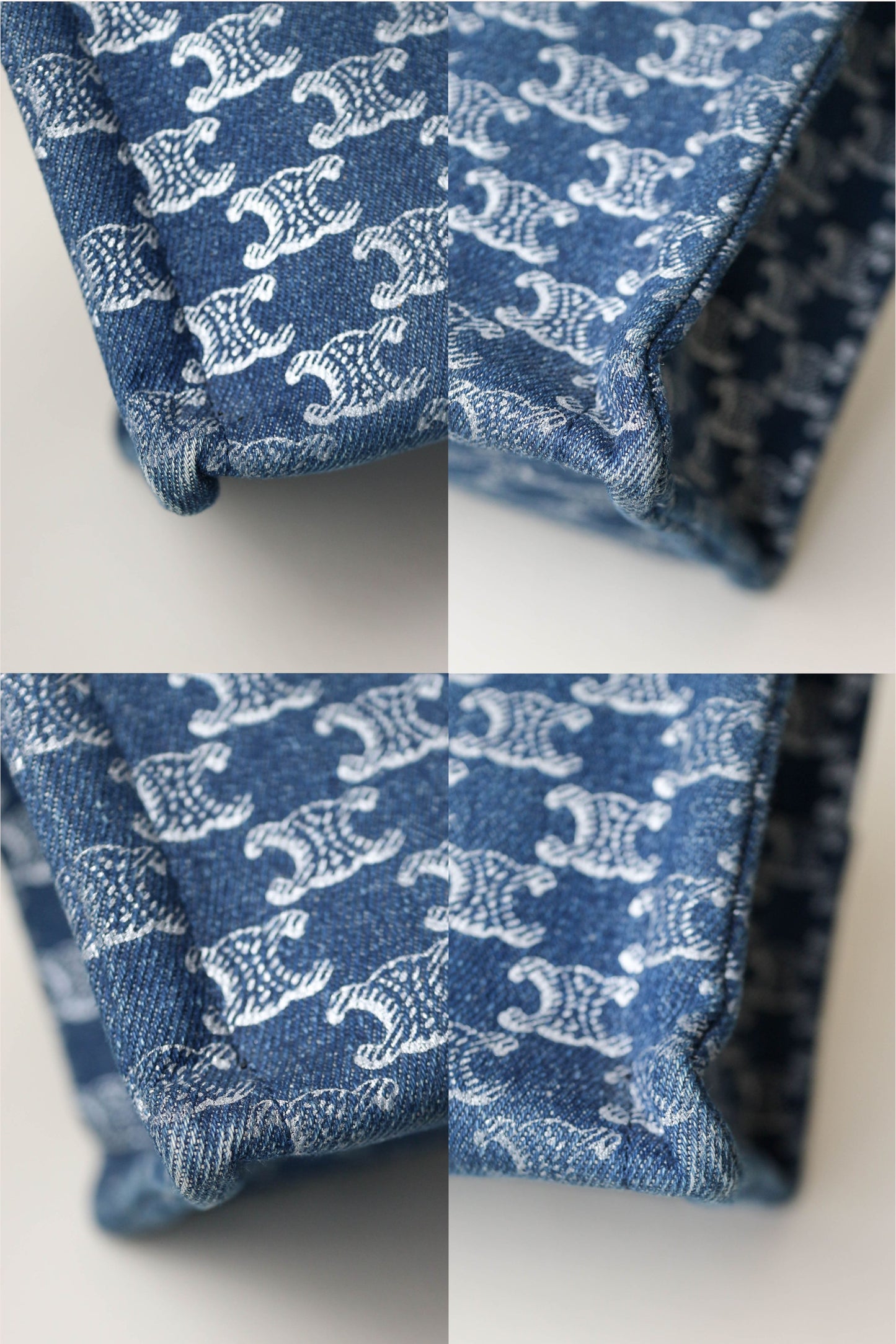 CELINE Triomphe Denim Tote Bag