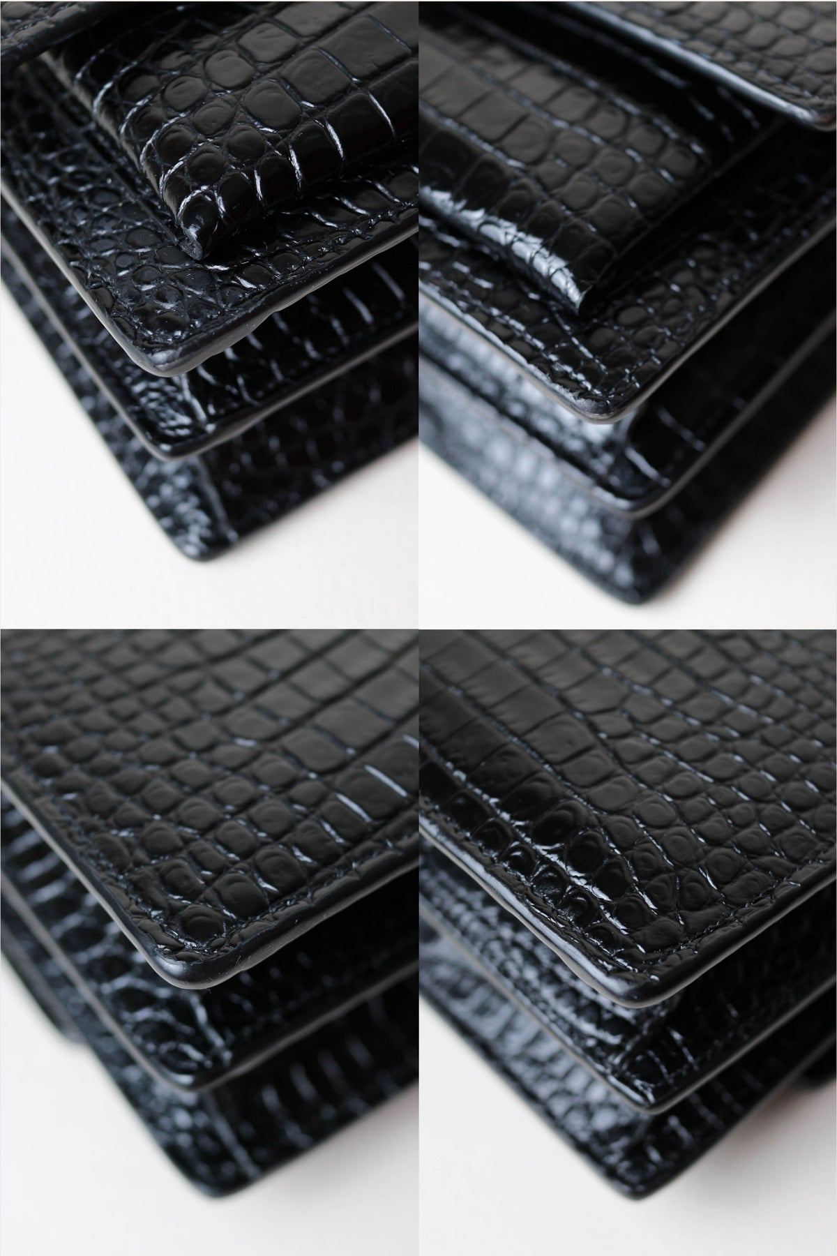 Saint Laurent Sunset Croco Shoulder Bag Medium