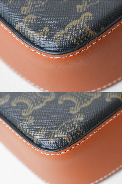 CELINE Triomphe Canvas Leather Tray