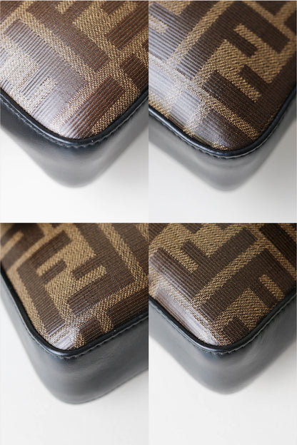 Fendi FF Zucca Mini Crossbody Bag Brown