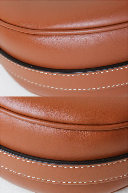 CELINE Logo Ava Shoulder Bag Brown
