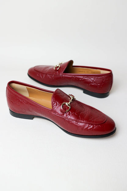 Gucci Jordaan Loafers Burgundy