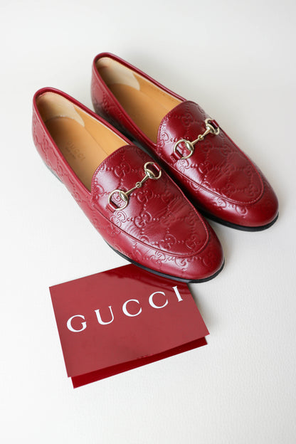 Gucci Jordaan Loafers Burgundy