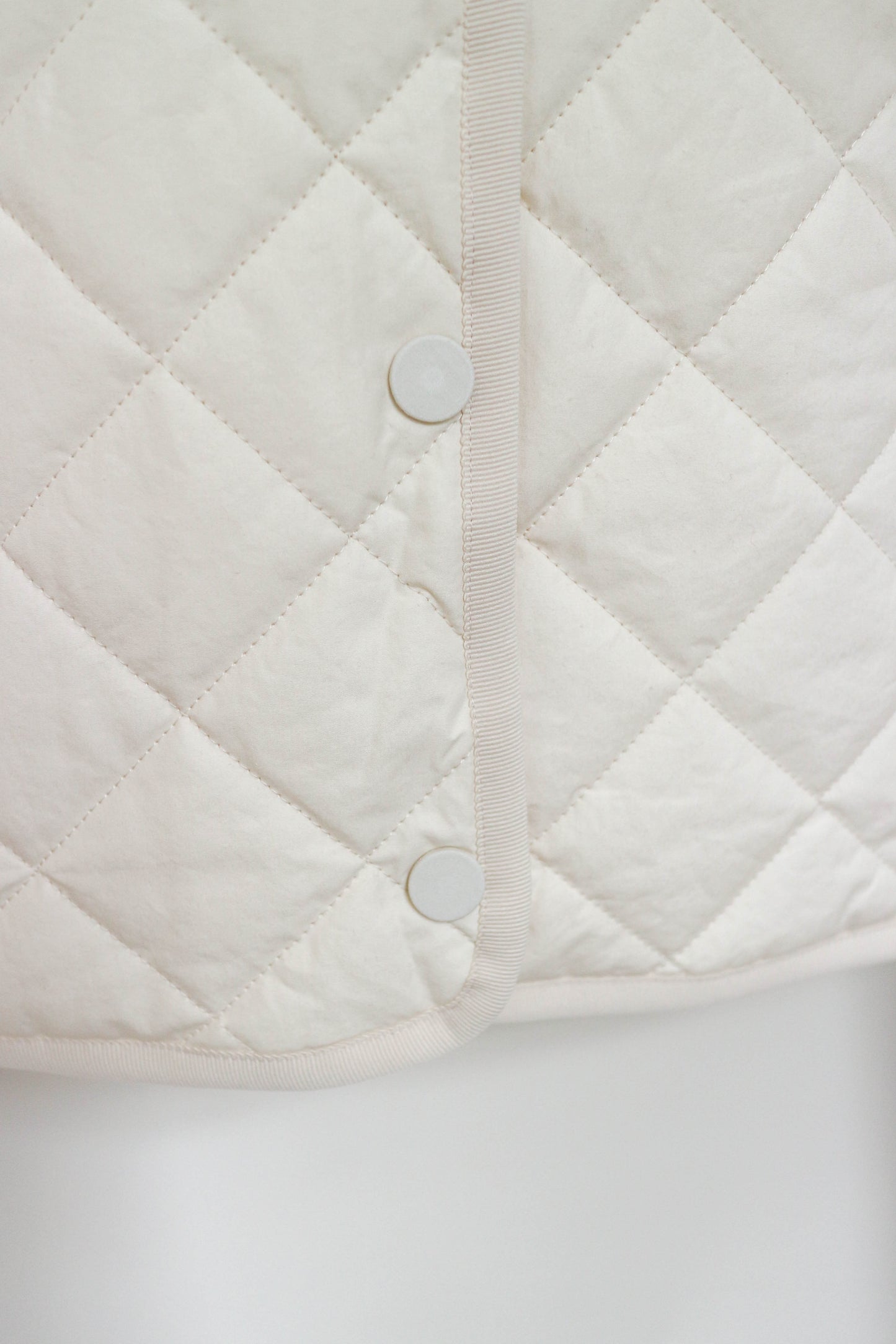 Nanushka Julia Quilted Cropped Jacket Cream