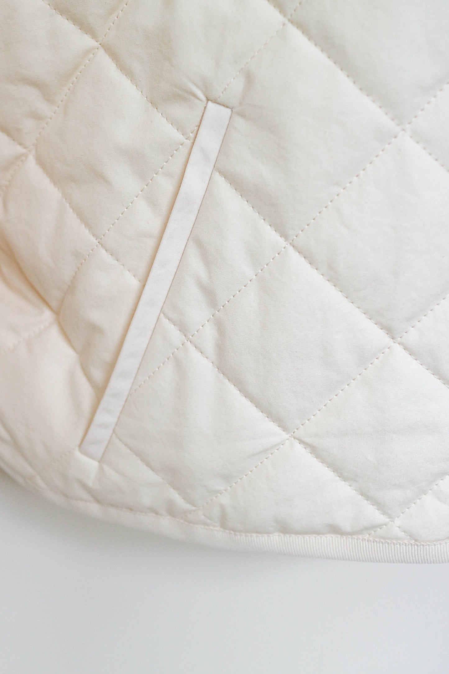 Nanushka Julia Quilted Cropped Jacket Cream