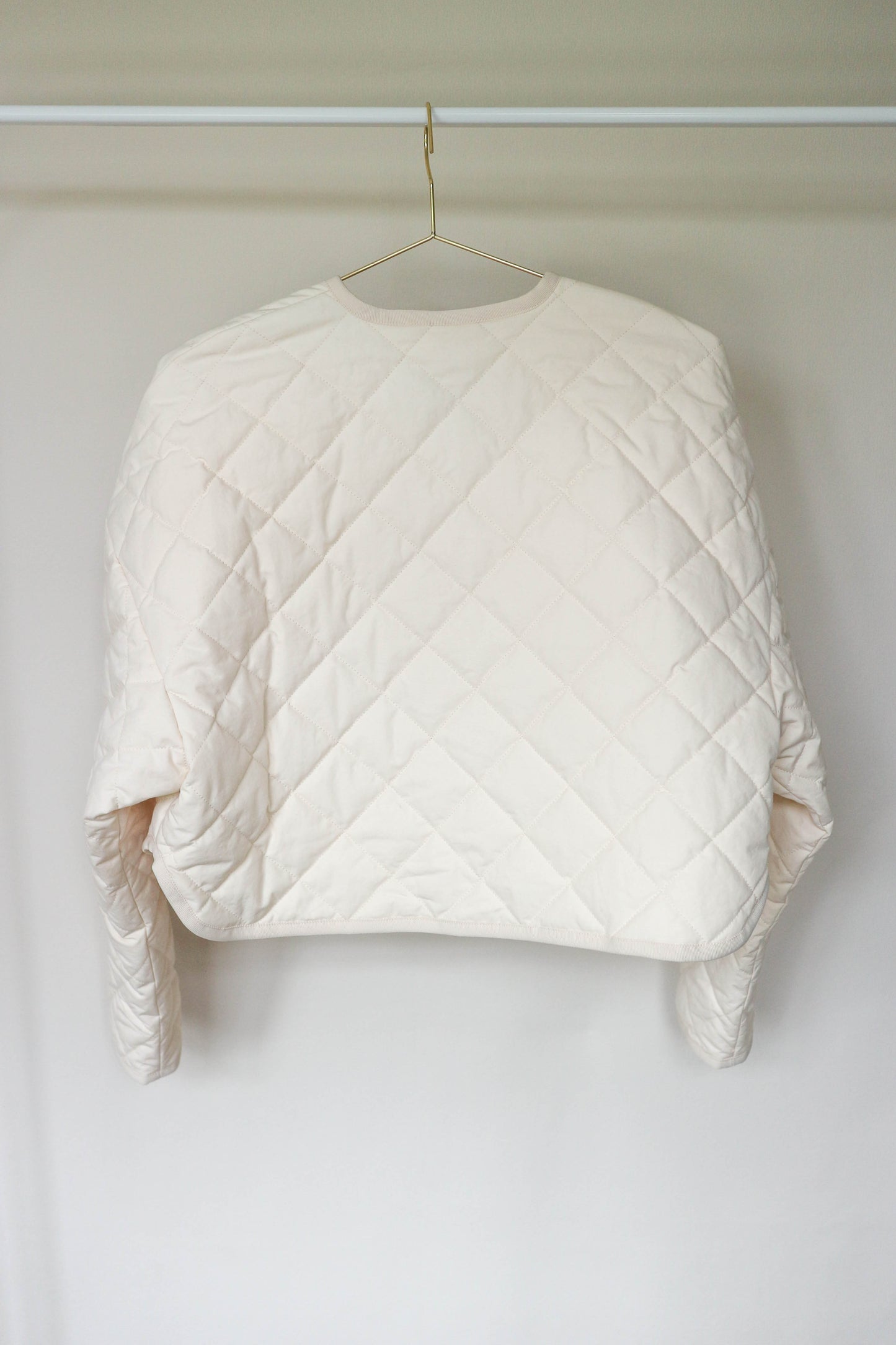 Nanushka Julia Quilted Cropped Jacket Cream