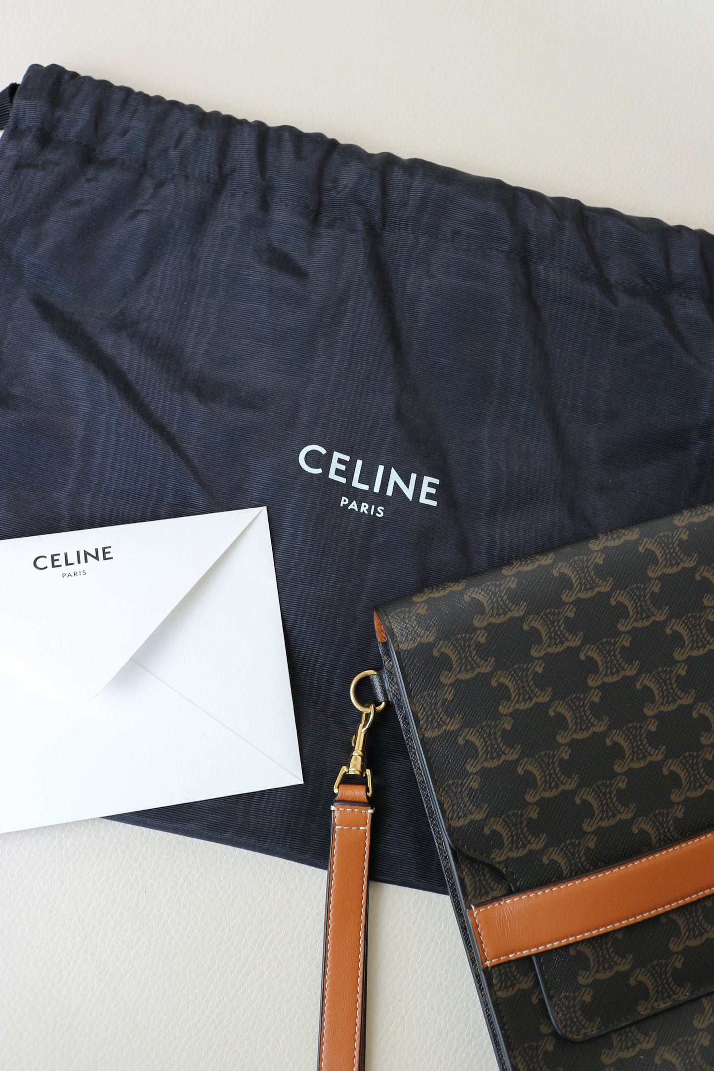 CELINE Triomphe Clutch Bag