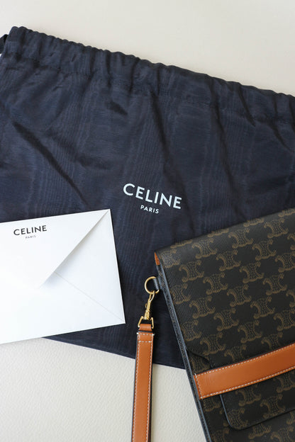 CELINE Triomphe Clutch Bag
