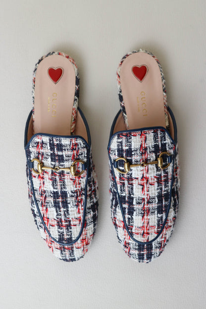 Gucci Princetown Tweed Loafers