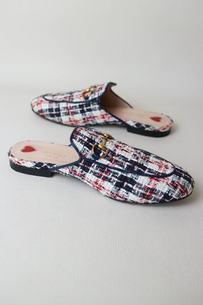 Gucci Princetown Tweed Loafers