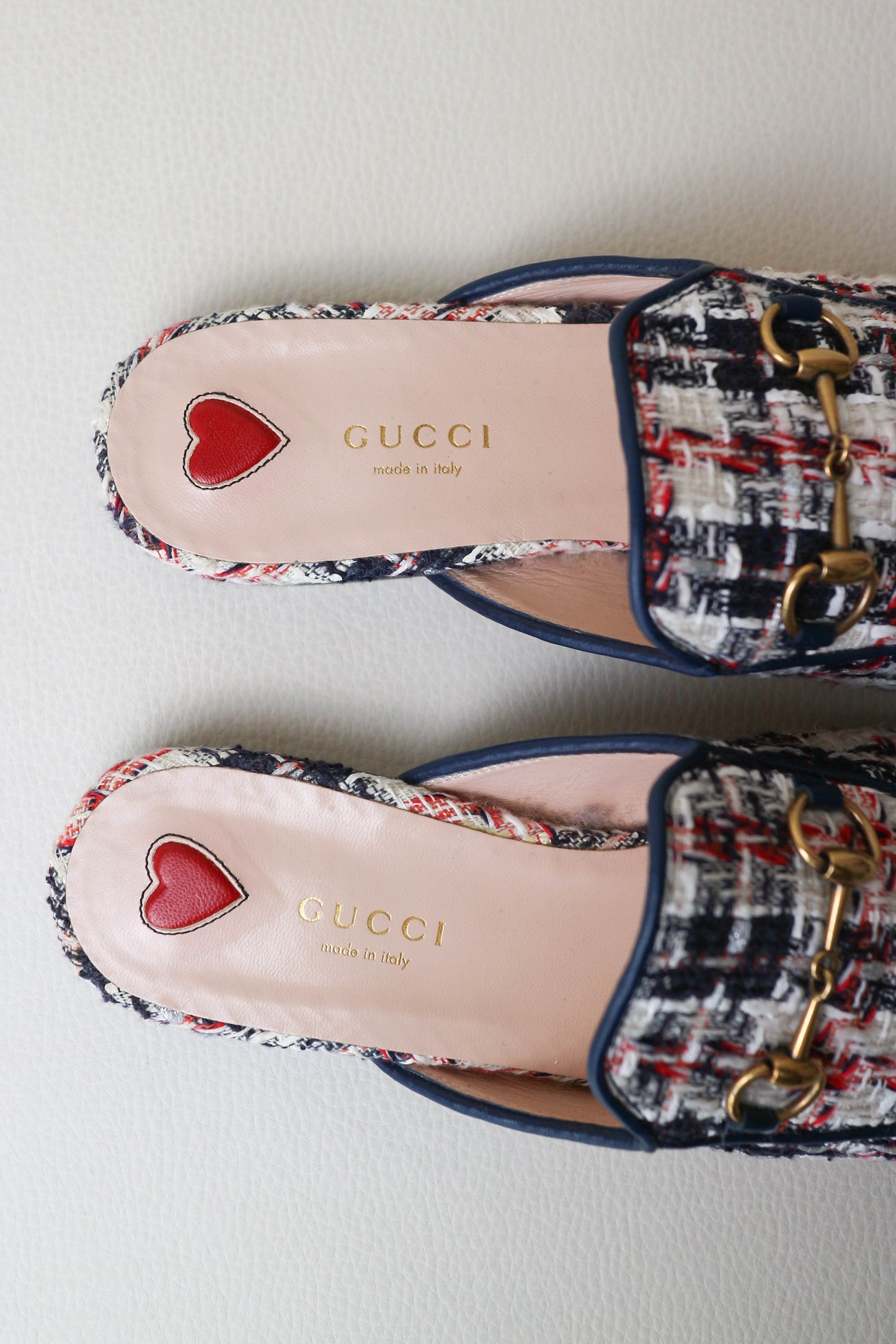Gucci Princetown Tweed Loafers