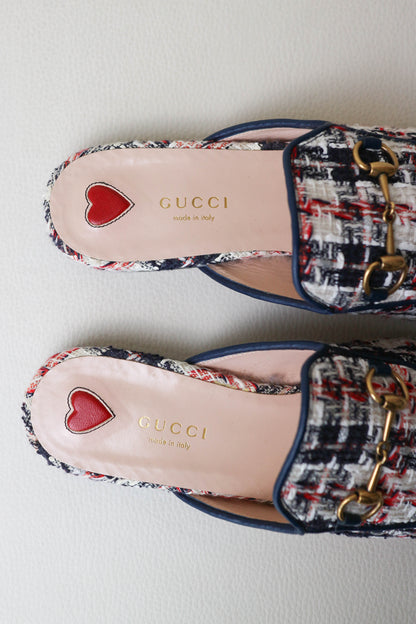 Gucci Princetown Tweed Loafers