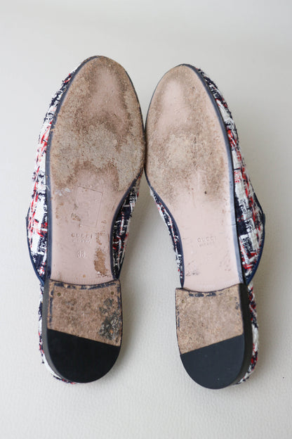 Gucci Princetown Tweed Loafers