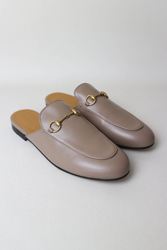 Gucci Princetown Leather Loafers Beige