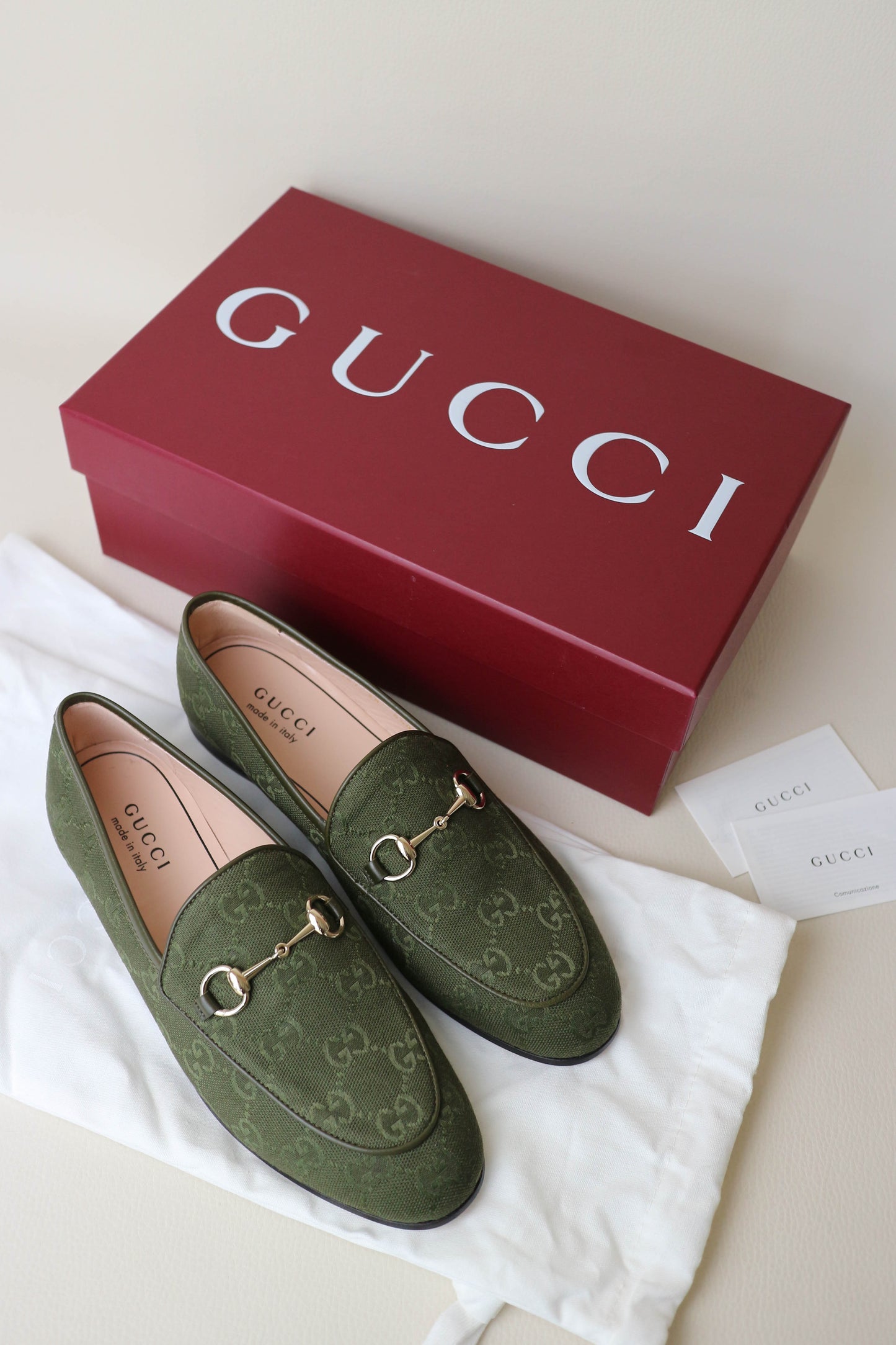 Gucci Jordaan Loafers Green