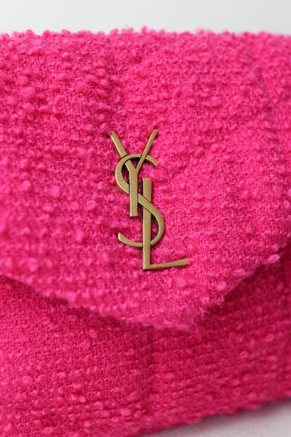Saint Laurent Loulou Puffer Boucle Bag Pink