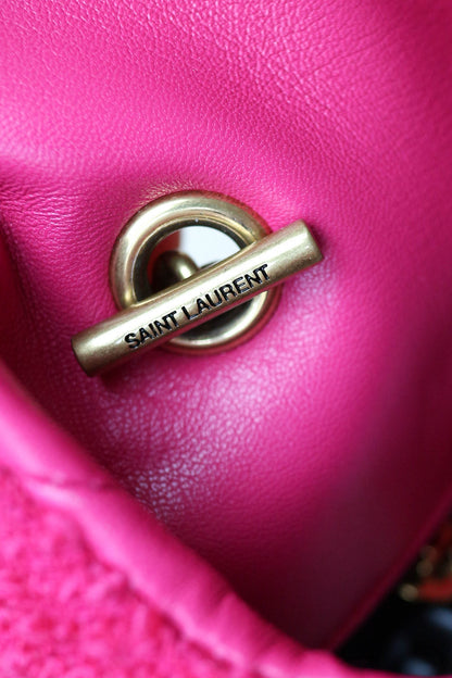 Saint Laurent Loulou Puffer Boucle Bag Pink