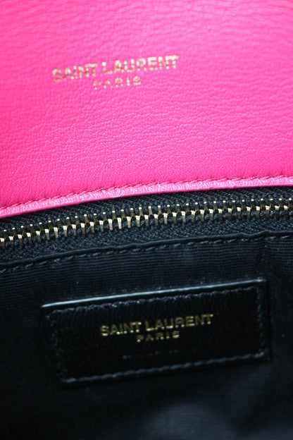 Saint Laurent Loulou Puffer Boucle Bag Pink