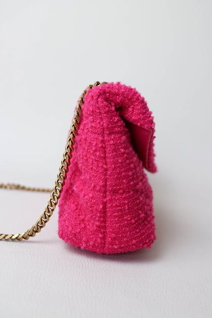 Saint Laurent Loulou Puffer Boucle Bag Pink