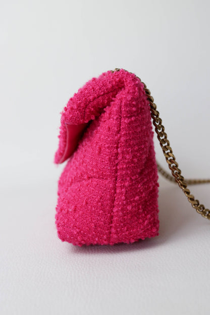 Saint Laurent Loulou Puffer Boucle Bag Pink