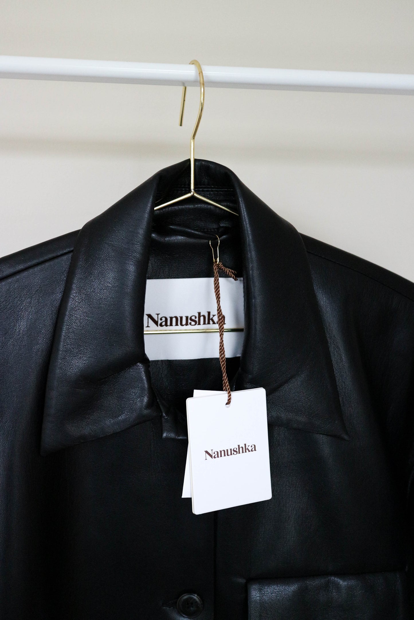 Nanushka Vegan Leather Blouse Black