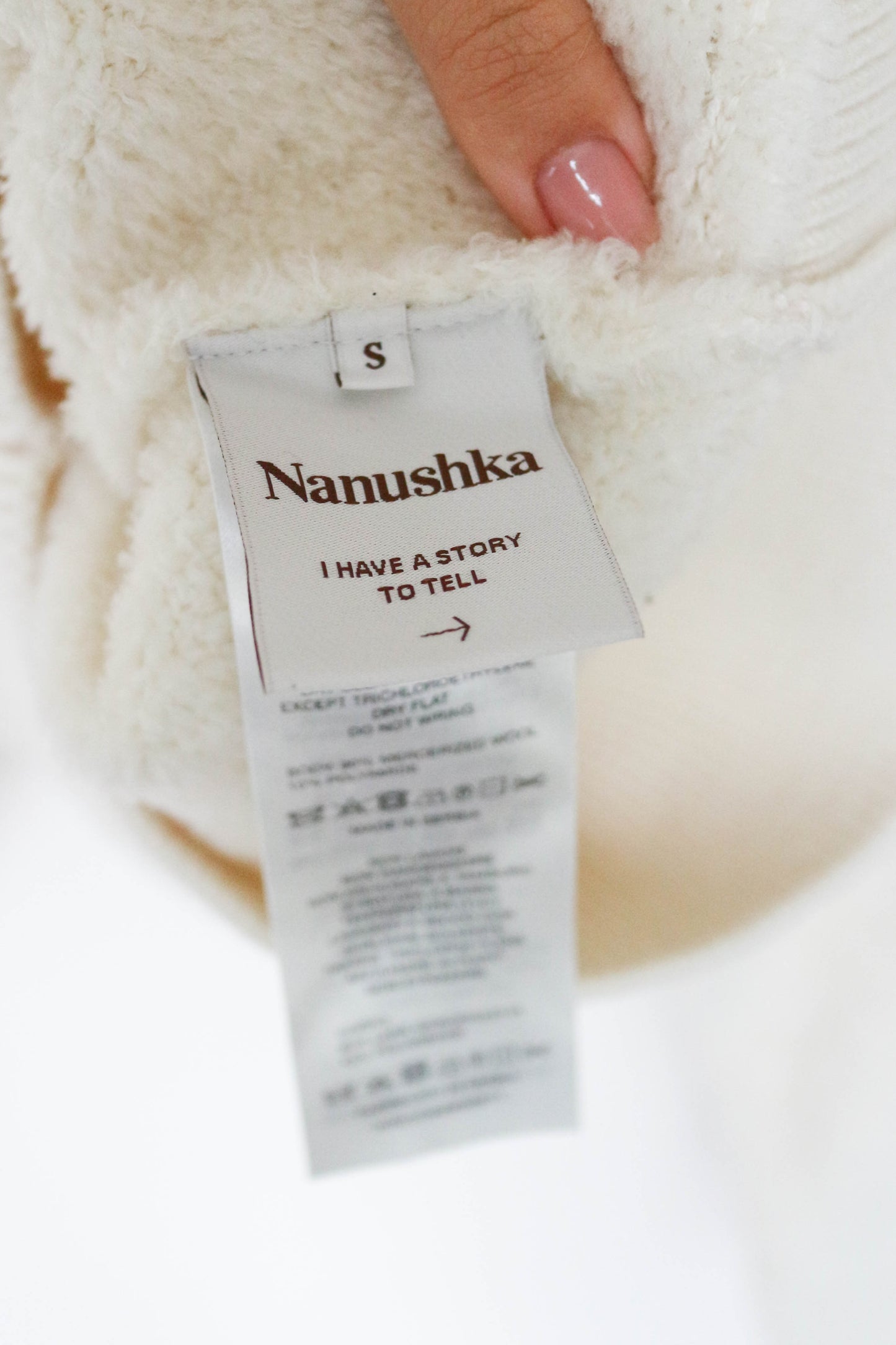 Nanushka Soft Fleece Jumper Cream