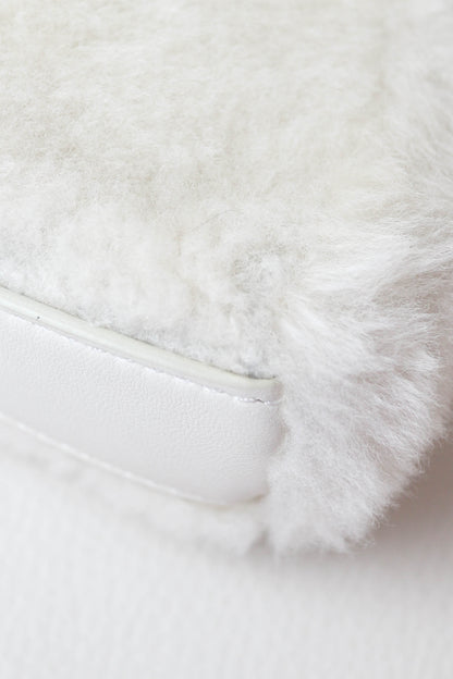 Fendi Micro Peekaboo Shearling Bag White