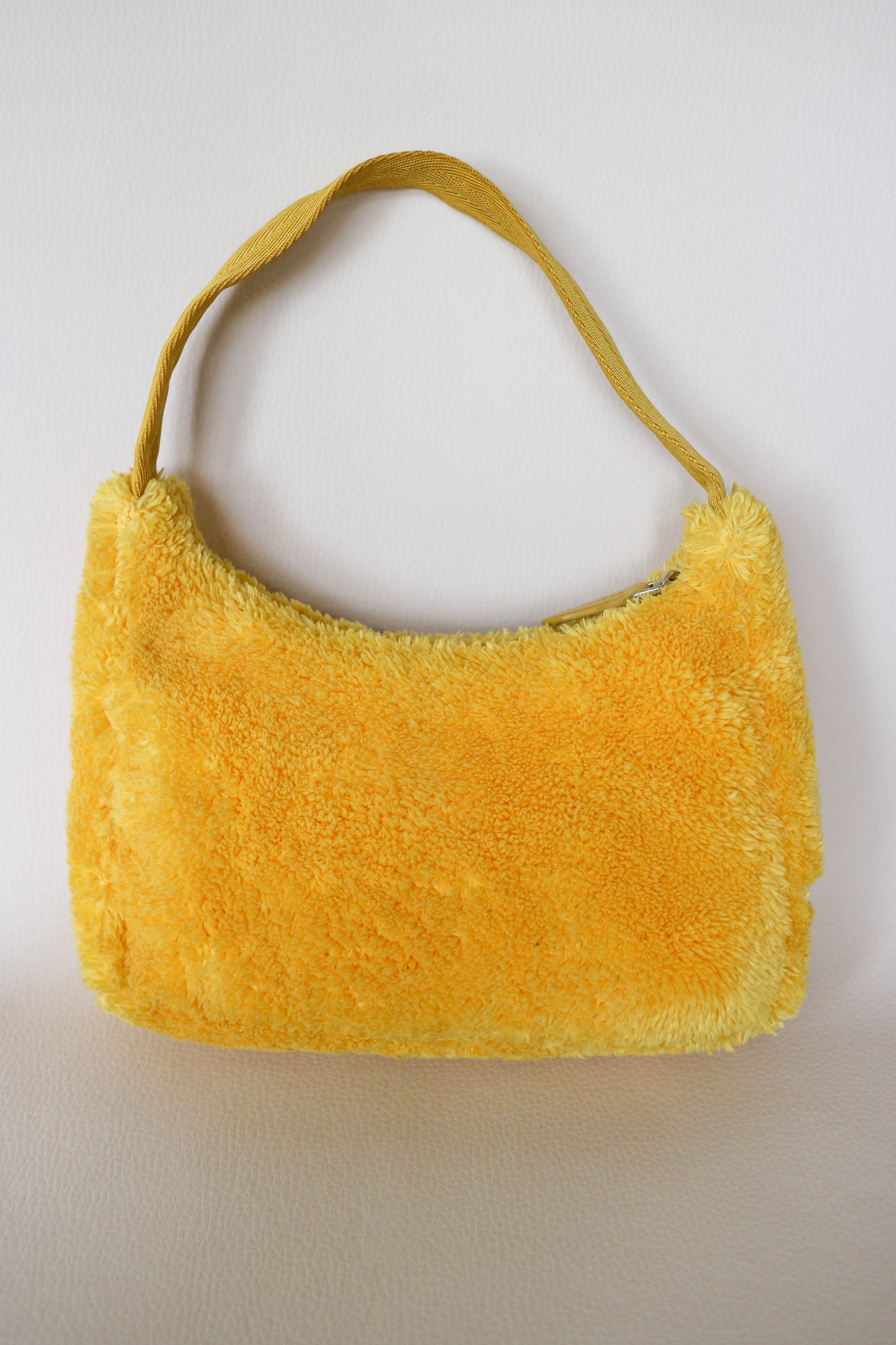 Prada Terry Cloth Top Handle Bag Yellow