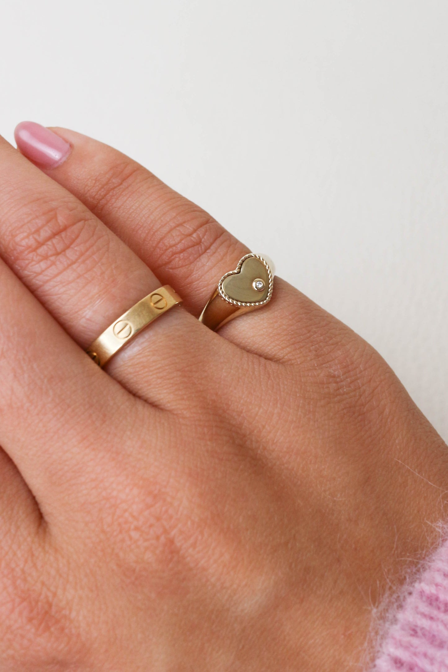 Yvonne Léon Mini Coeur Heart Pinky Ring Gold