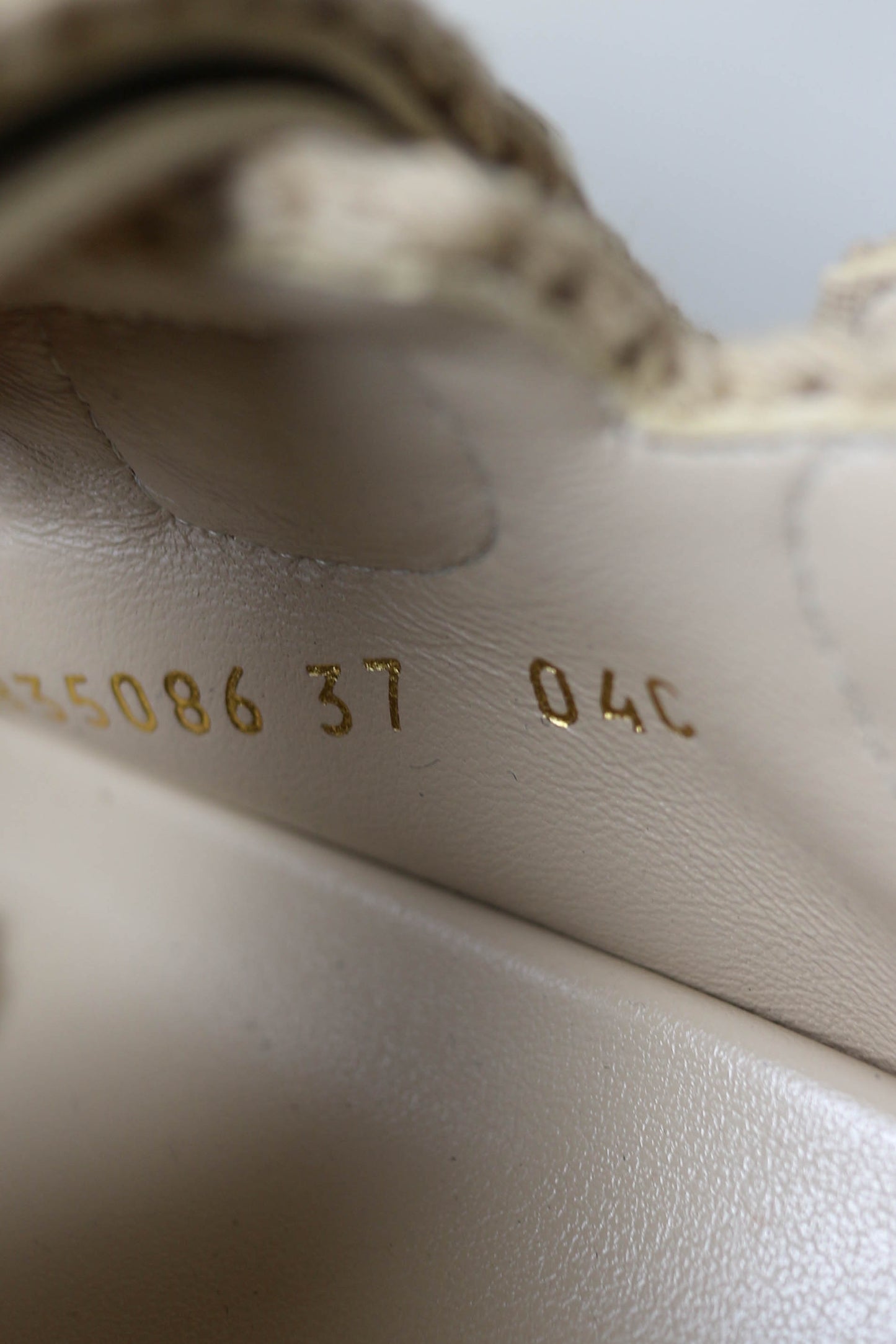 Gucci Crochet GG Sandals Beige