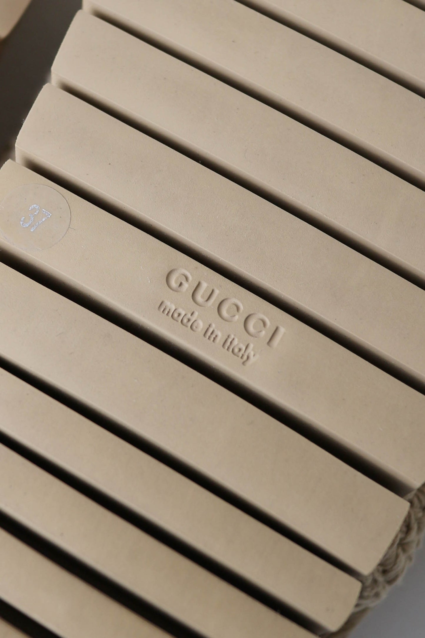 Gucci Crochet GG Sandals Beige