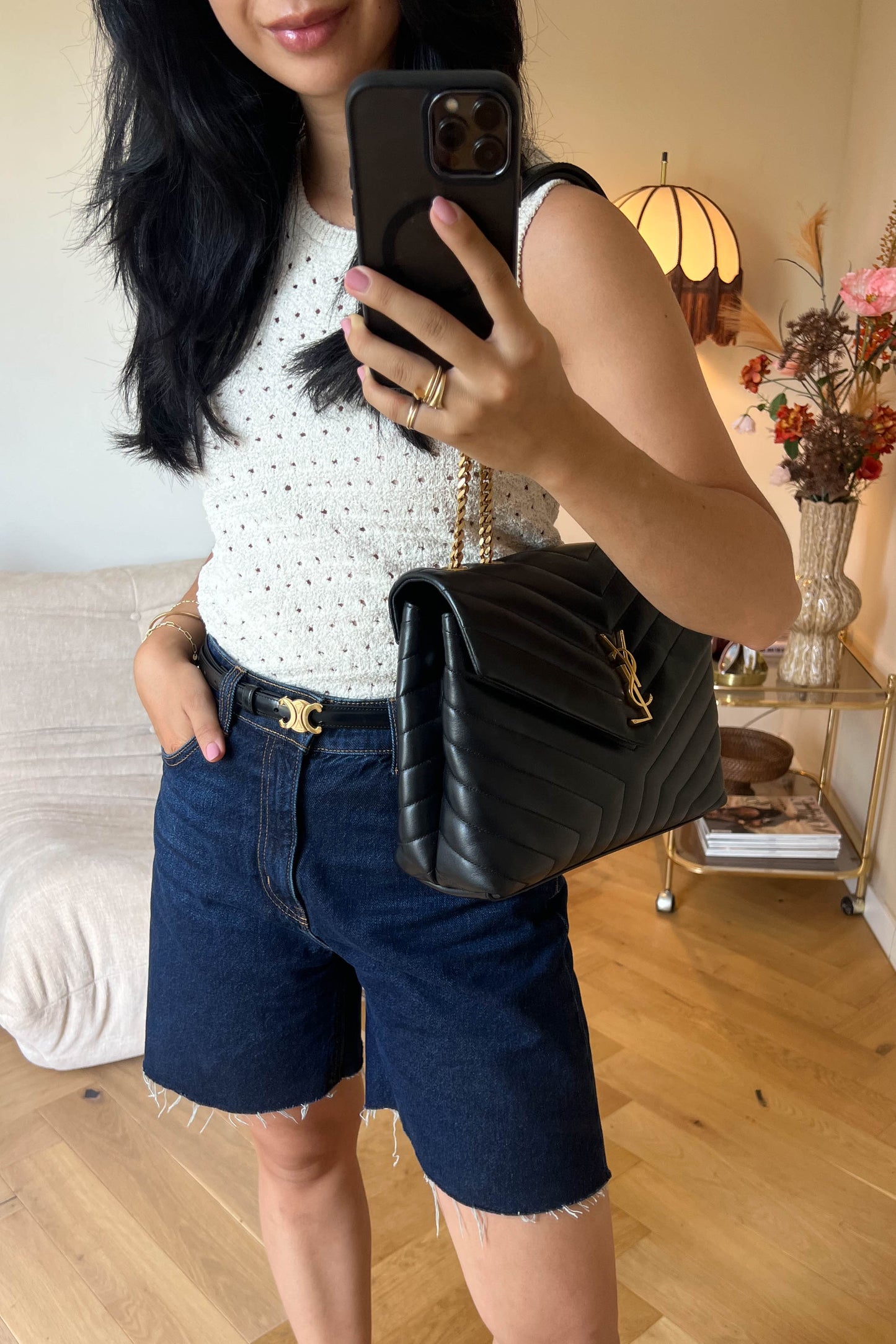 Saint Laurent Loulou Shoulder Bag Medium Black