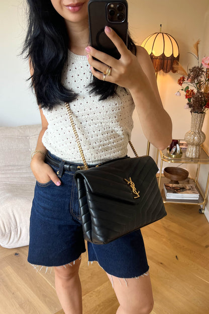 Saint Laurent Loulou Shoulder Bag Medium Black